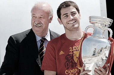 El reencuentro de Iker Casillas y Vicente del Bosque&nbsp;