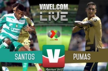 Resultado Santos Laguna - Pumas UNAM en Liga MX 2015 (3-4)