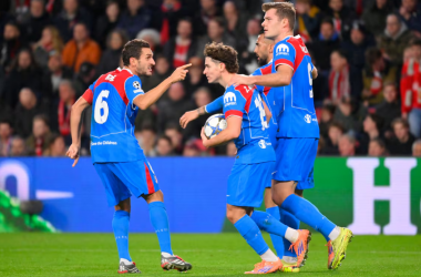 El Atlético de Madrid celebrando tras el gol |  John Thys AFP 