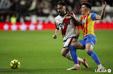 Unai López y Pepelu luchando por el esférico. Foto: LaLiga