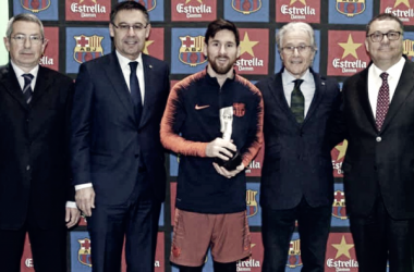 Lionel Messi recoge el Premio Barça Jugadores