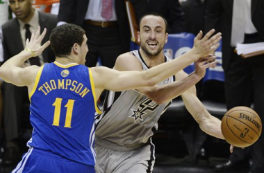 Un triple salvador de Ginobili adelanta a los Spurs