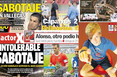 Las portadas del 24 de septiembre de 2012