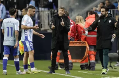 Funes en el partido  del MALAGA CF