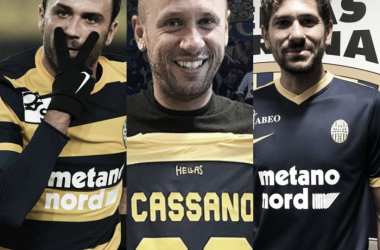 Cassano, Pazzini y Cerci: el nuevo tridente del Hellas Verona