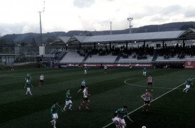 Un gran gol de Guruzeta tumba al Leioa e impulsa al Bilbao Athletic