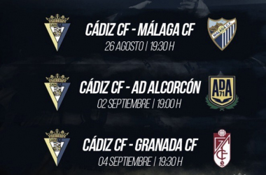 El Cádiz confirma tres amistosos