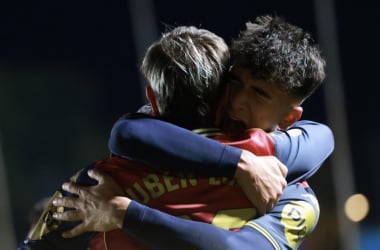 Samu y Rubén celebrando un gol | Foto: RC Deportivo