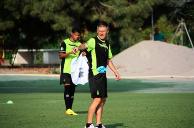 Dani Benítez, ausente en el entrenamiento de este miércoles