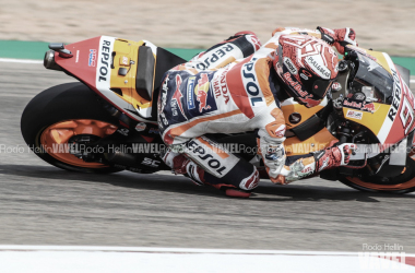 Márquez marca el mejor crono de la jornada del viernes pese a la caída en la FP2&nbsp;