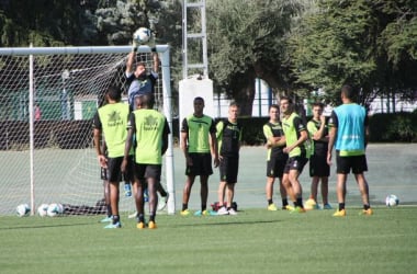 Entrenamiento con varias bajas en la plantilla