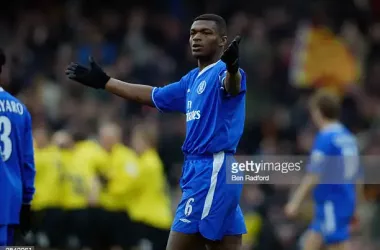 Marcel Desailly in action for Chelsea back in 2003 (Photo by Ben Radford/Getty Images)