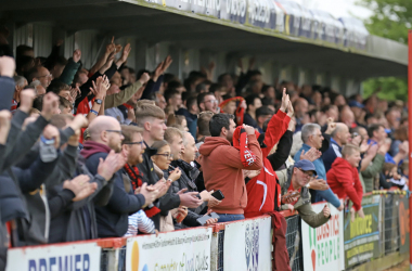 Kettering Town fans hope to apply the pressure to Bradford (Park Avenue) on Saturday. (Photo from Peter Short & Kettering Town)