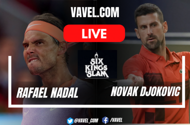 Sets and summary of the Nadal 0-2 Djokovic in the Six Kings Slam 