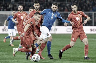 Italia contra Macedonia del Norte. Fuente: @Azzurra.