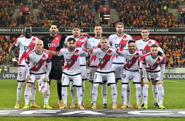 Once del Rayo Vallecano ante el Jagiellonia Byalistok | Foto: Rayo Vallecano en X