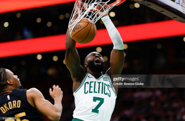 Brown bulldozes Cleveland Cavaliers as Boston Celtics take game one