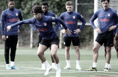 Joao Félix ya entrena con sus
compañeros