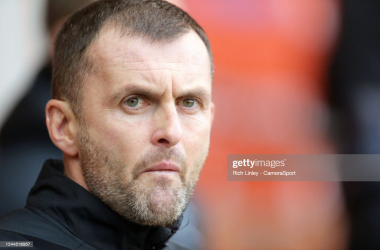 <span style="color: rgb(8, 8, 8); font-family: Lato, sans-serif; font-size: 14px; font-style: normal; text-align: start; background-color: rgb(255, 255, 255);">Luton Town manager Nathan Jones during the Sky Bet Championship between Blackpool and Luton Town at Bloomfield Road on November 5, 2022 in Blackpool, United Kingdom. (Photo by Rich Linley - CameraSport via Getty Images)</span>