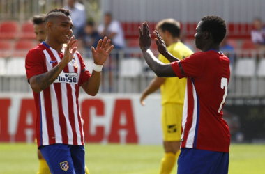 El Atlético B salva su primer &quot;match ball&quot; ante el San Fernando de Henares