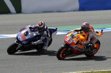 Comienza la caza de Lorenzo a Márquez en Motorland