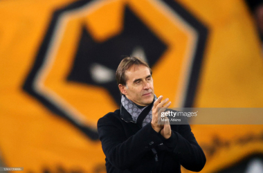 Lopetegui on a lap of honour at Molineux before Wolves' 2-0 defeat to Arsenal. (Photo Credits: Marc Atkins/Getty Images)