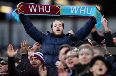 West Ham United fans were in full voice as their team overturned Chelsea: Julian Finney/GettyImages