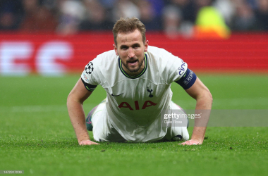 <span>Harry Kane looking ahead during Champions League game&nbsp;against AC Milan (Photo by Clive Rose/Getty Images)</span>