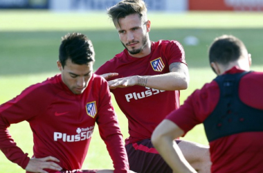 Simeone ensaya con Gaitán en el once y Saúl haciendo &#039;de Koke&#039;