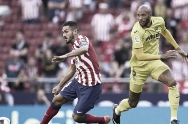 Koke y Capoue en el último enfrentamiento entre Atlético y Villareal // Foto:&nbsp;https://www.laliga.com/es