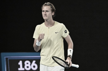 Sebastian Korda durante el partido ante Daniil Medvedev. / Fuente: ATP Tour