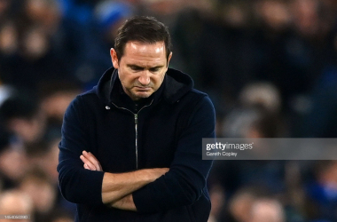 Frank Lampard during Everton's defeat to Brighton, Source @GettyImages