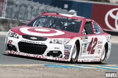 Kyle Larson is looking to win yet another race at Michigan. (Credit: Brandon Farris/VAVEL USA)