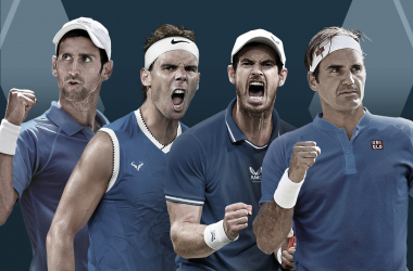 Novak Djokovic, Rafael Nadal, Andy Murray y Roger Federer. Foto&nbsp;<span>@LaverCup</span><div class="css-1dbjc4n r-6gpygo r-14gqq1x"><div class="css-1dbjc4n r-1habvwh r-1wbh5a2 r-14gqq1x"><div class="css-1dbjc4n r-1habvwh r-18u37iz r-dnmrzs r-1ny4l3l"><div dir="auto" class="css-901oao css-bfa6kz r-14j79pv r-37j5jr r-a023e6 r-16dba41 r-rjixqe r-bcqeeo r-qvutc0"></div></div></div></div><div class="css-1dbjc4n r-1adg3ll r-6gpygo"><div class="css-1dbjc4n"></div></div>