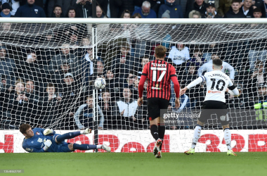 Derby County 3-2 AFC Bournemouth: Lawrence leads second-half comeback for Rams to deny Cherries top spot