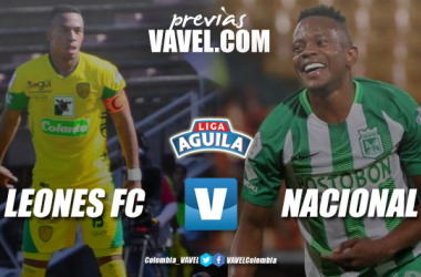 Previa Leones FC vs Atlético Nacional: 'felinos' y 'verdolagas' con distintos objetivos