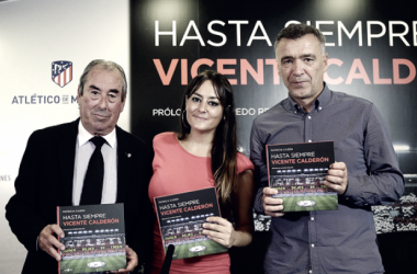 Adelardo y Pantic estuvieron en la presentación de “Hasta siempre, Vicente Calderón”