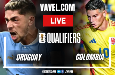 Uruguay (3-2) vs Colombia LIVE Score Updates in World Cup 2026 Qualifiers