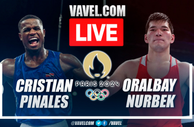 Summary and best moments Cristian Javier Pinales vs Oralbay Nurbek in Men's Boxing 80 kg in Olympic Games