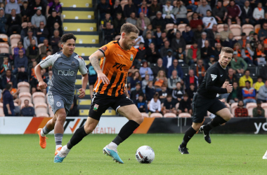 Barnet FC's Harry Pritchard (pictured) dribbling during their National League clash against FC Halifax Town at the Hive London. (Photo Credit - Kieran Falcon/@BarnetFC)