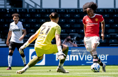 Derby County 1-2 Manchester United: Chong and Pellestri goals allow United to see off Derby