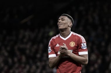 Anthony Martial picks up hamstring injury in warm up for Manchester United