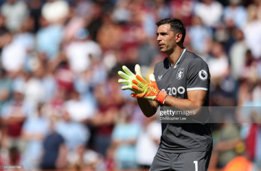 Emi Martinez frustrated after conceding two on the opening day