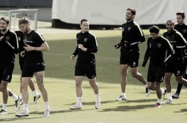 Mérida se entrenó con el Málaga CF