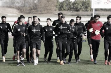 Segundo entrenamiento semanal del Málaga de cara a Sevilla