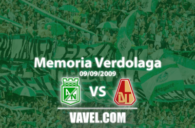 Memoria &#39;verdolaga&#39;: Atlético Nacional y
Tolima empatan a 2 goles en la fecha 5 del finalización 2009