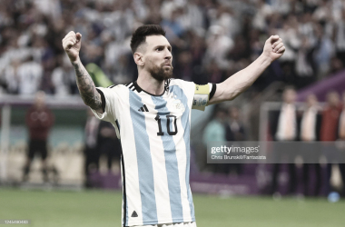 MÁS ILUSIONADO QUE NUNCA. Messi está en un gran momento en esta Copa del Mundo. Foto: Getty images