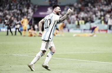 Lionel Messi tras la victoria argentina frente a Países Bajos.