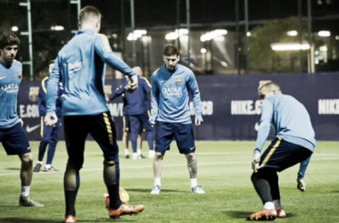 Leo Messi prepara el Clásico junto al grupo