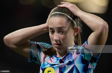 <span>Maya Le Tissier of England during the Arnold Clark Cup match between England and Korea Republic at Stadium MK on February 16, 2023 in Milton Keynes, England. (Photo by Visionhaus/Getty Images)</span>